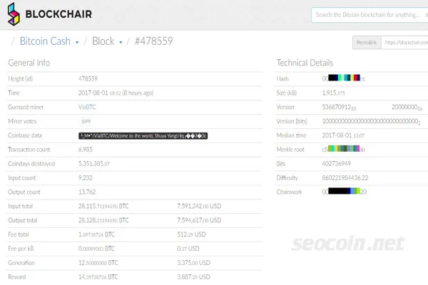 giao dịch bitcoin cash 1 thang 8