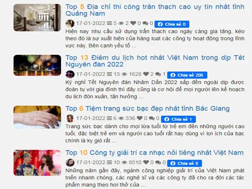 review cong ty