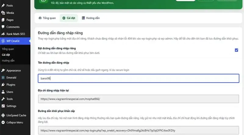 Hướng Dẫn Bảo Mật Đường Dẫn Đăng Nhập WordPress Bằng WP OneKit (Chống Dò Quét & Tấn Công Brute Force)